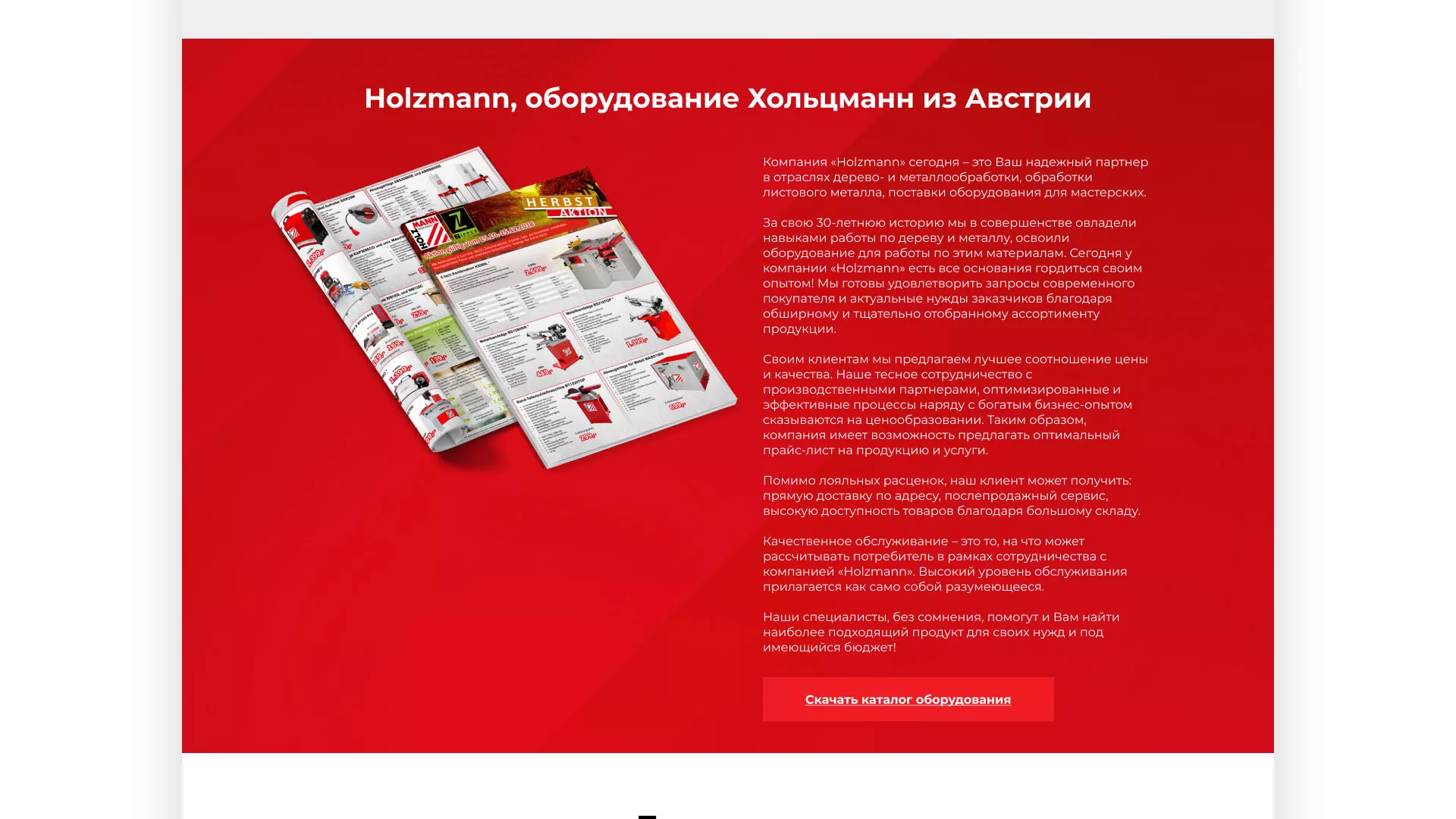 Создание сайта компании «HOLZMANN Maschinen GmbH» в Арамиле